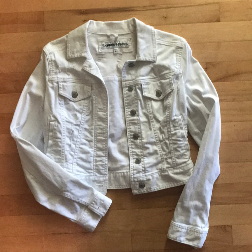 🌸Express Deconstructed Denim Crop Jacket🌸